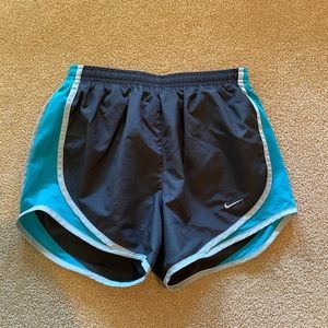 Gray and blue Nike Tempo Dri-Fit Shorts XS